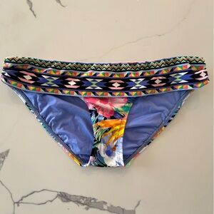 La Blanca - Tropicali Purple Aztec Bikini Swim Hipster Bottoms- Size 4 - EUC